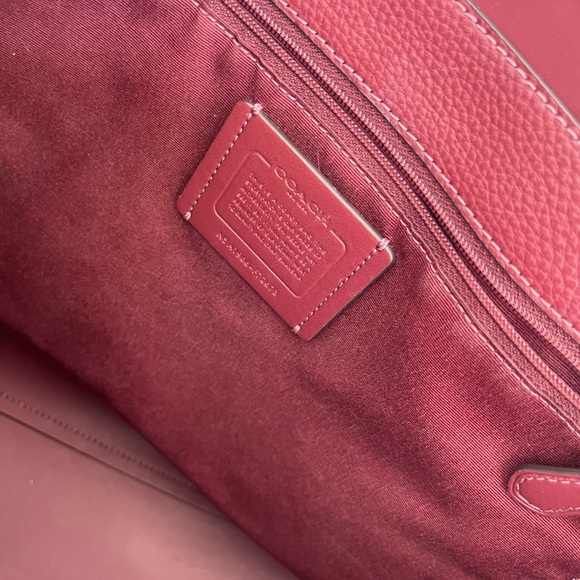 Coach blossom pink town tote bag purse shoulder bag - Picture 8 of 9